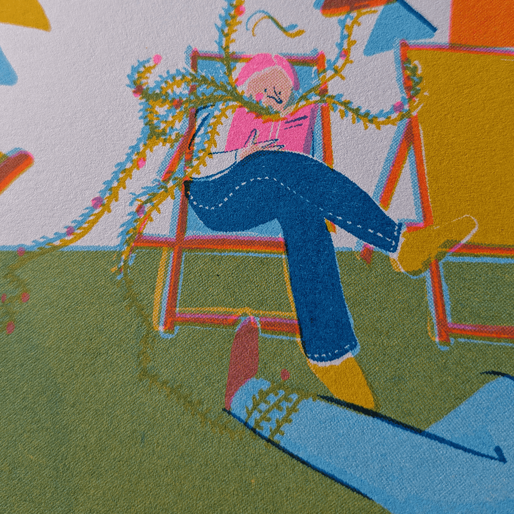 Hay Festival Dragon Risograph Print