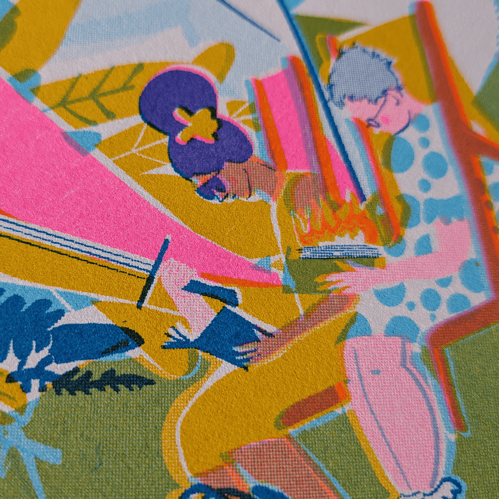 Hay Festival Dragon Risograph Print