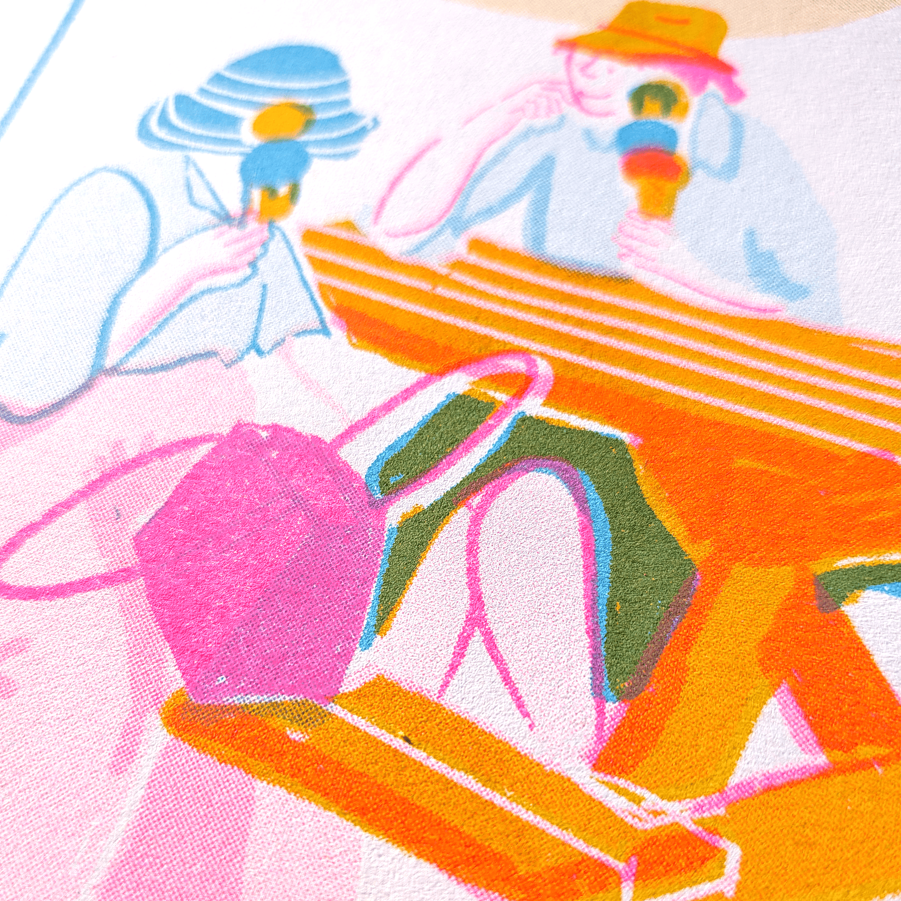 Hay Festival Ice Cream Risograph Print A4