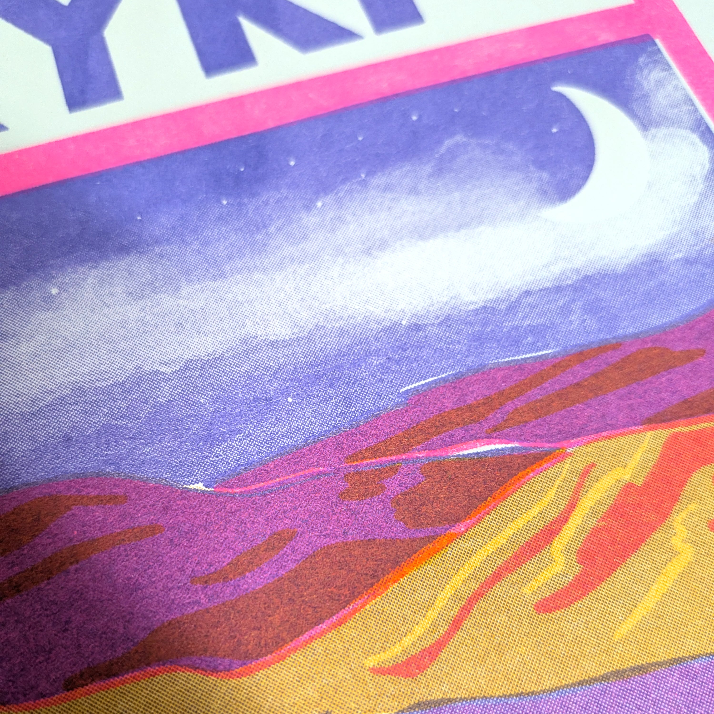 Eryri Risograph Print, Snowdonia National Park Wall Art, A4