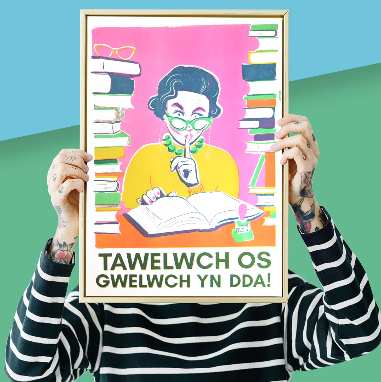 Tawelwch Os Gwelwch Yn Dda Risograph Print