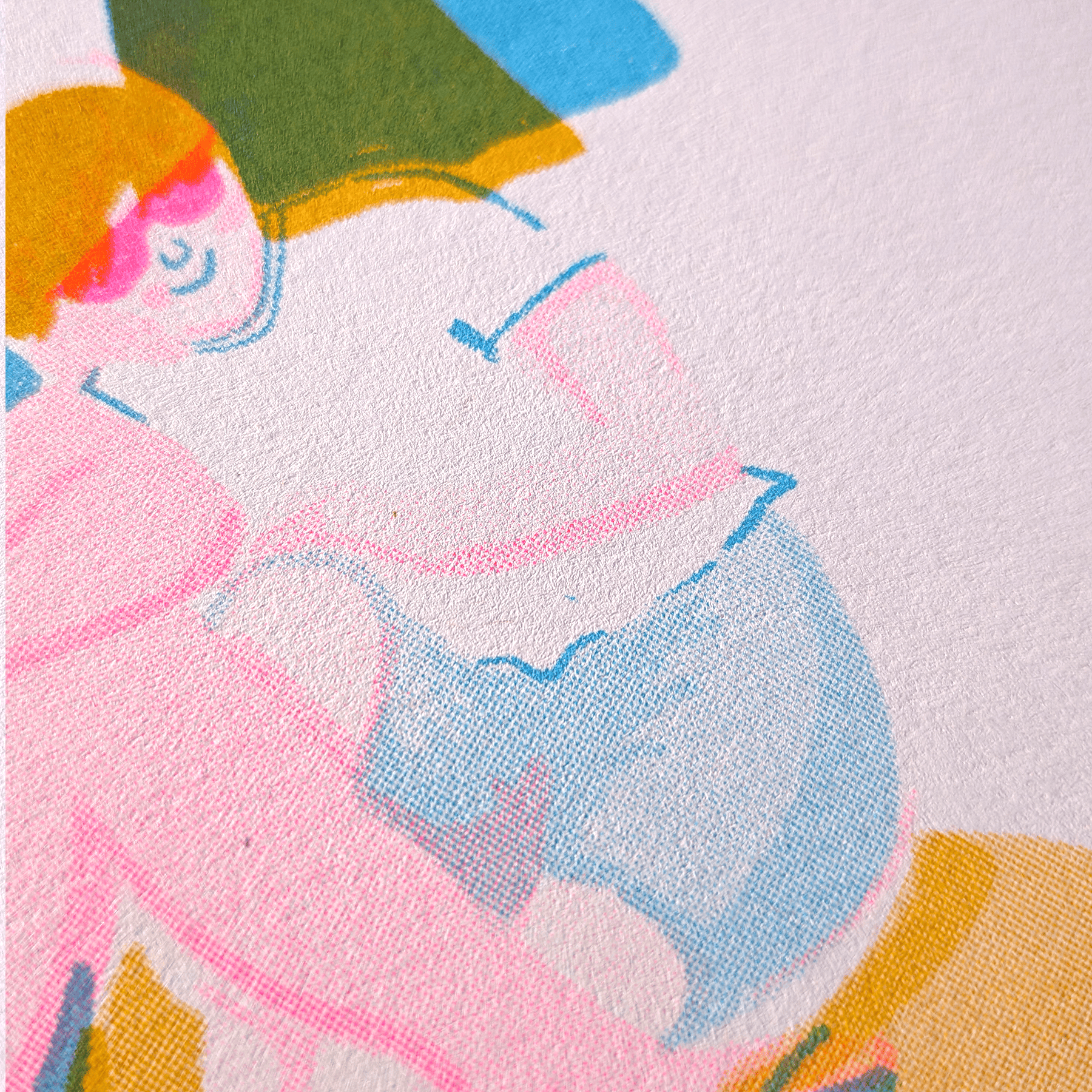 Hay Festival Picnic Risograph Print A4