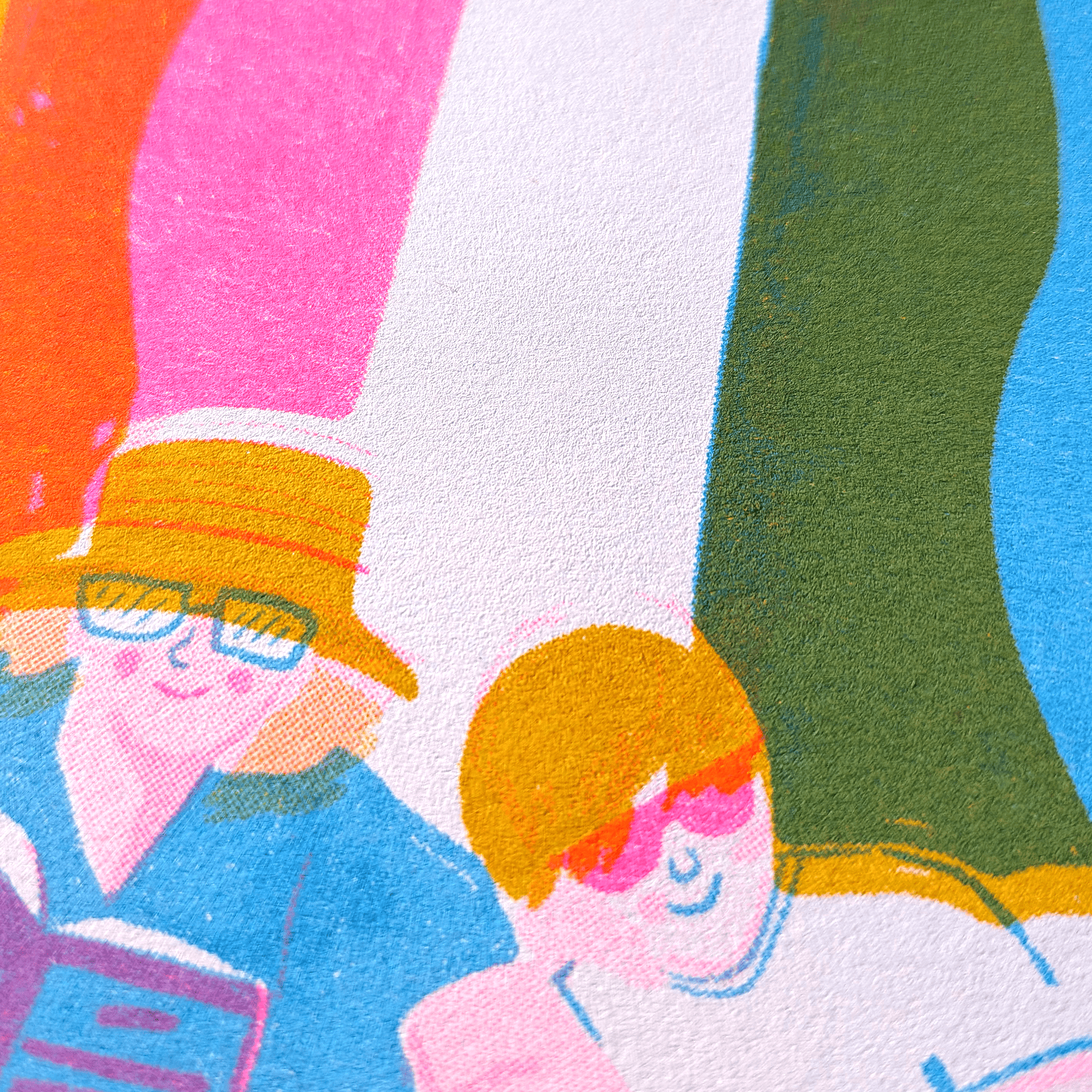 Hay Festival Picnic Risograph Print A4