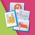 Hay Festival Risograph Greeting Card Set