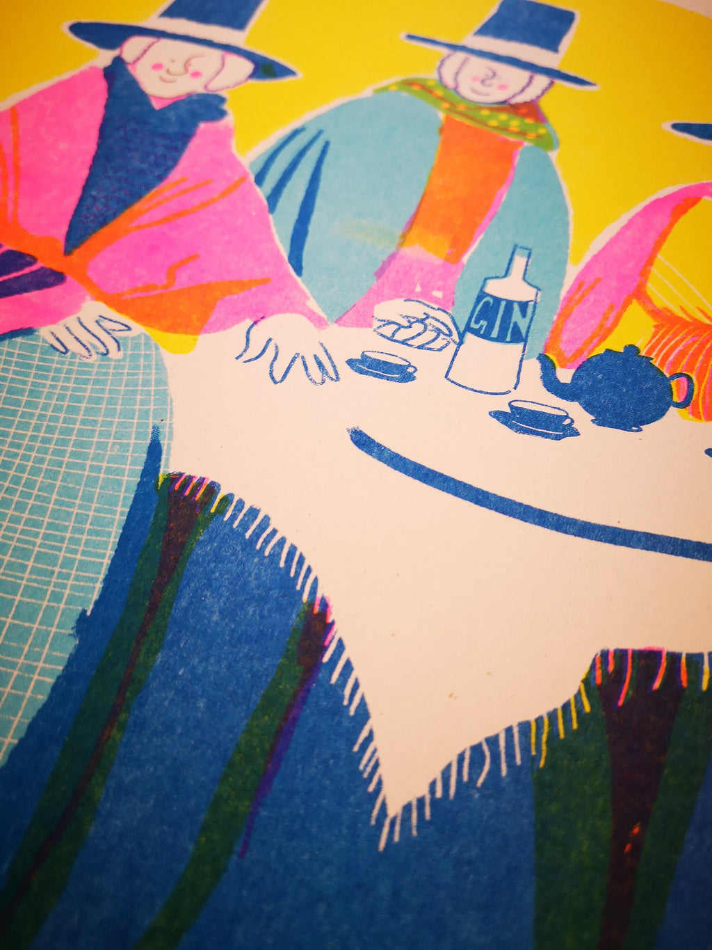 Welsh Ladies Risograph Print