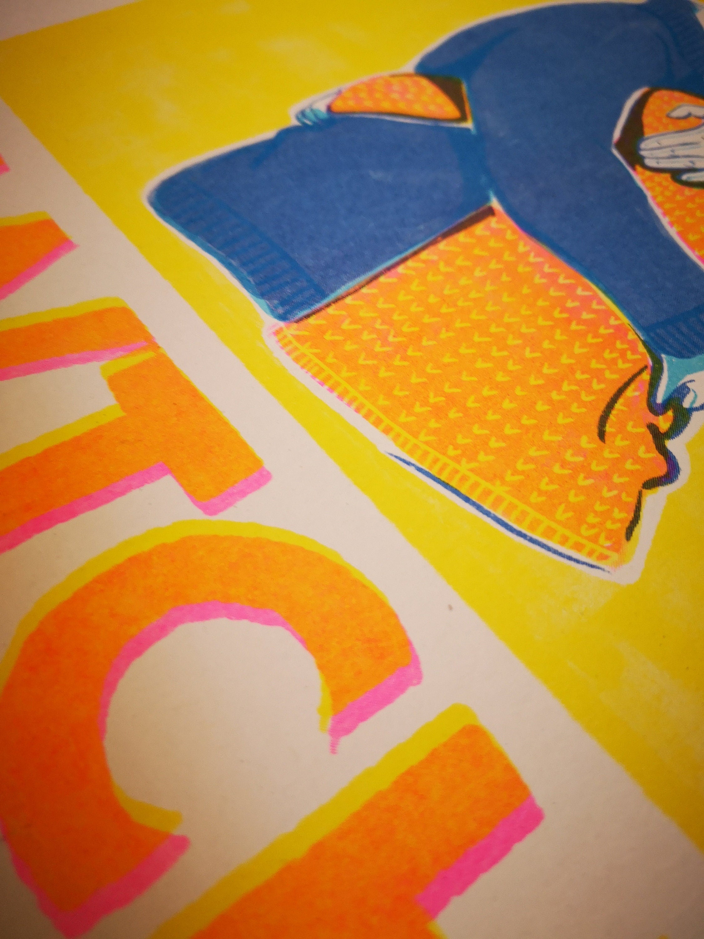 Give Us a Cwtch Risograph Print