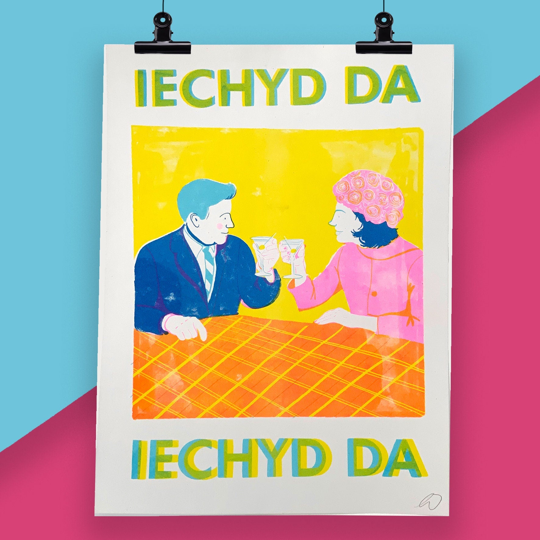 Iechyd Da Risograph Print