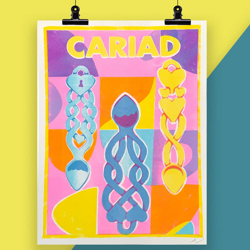 Cariad Love Risograph Print