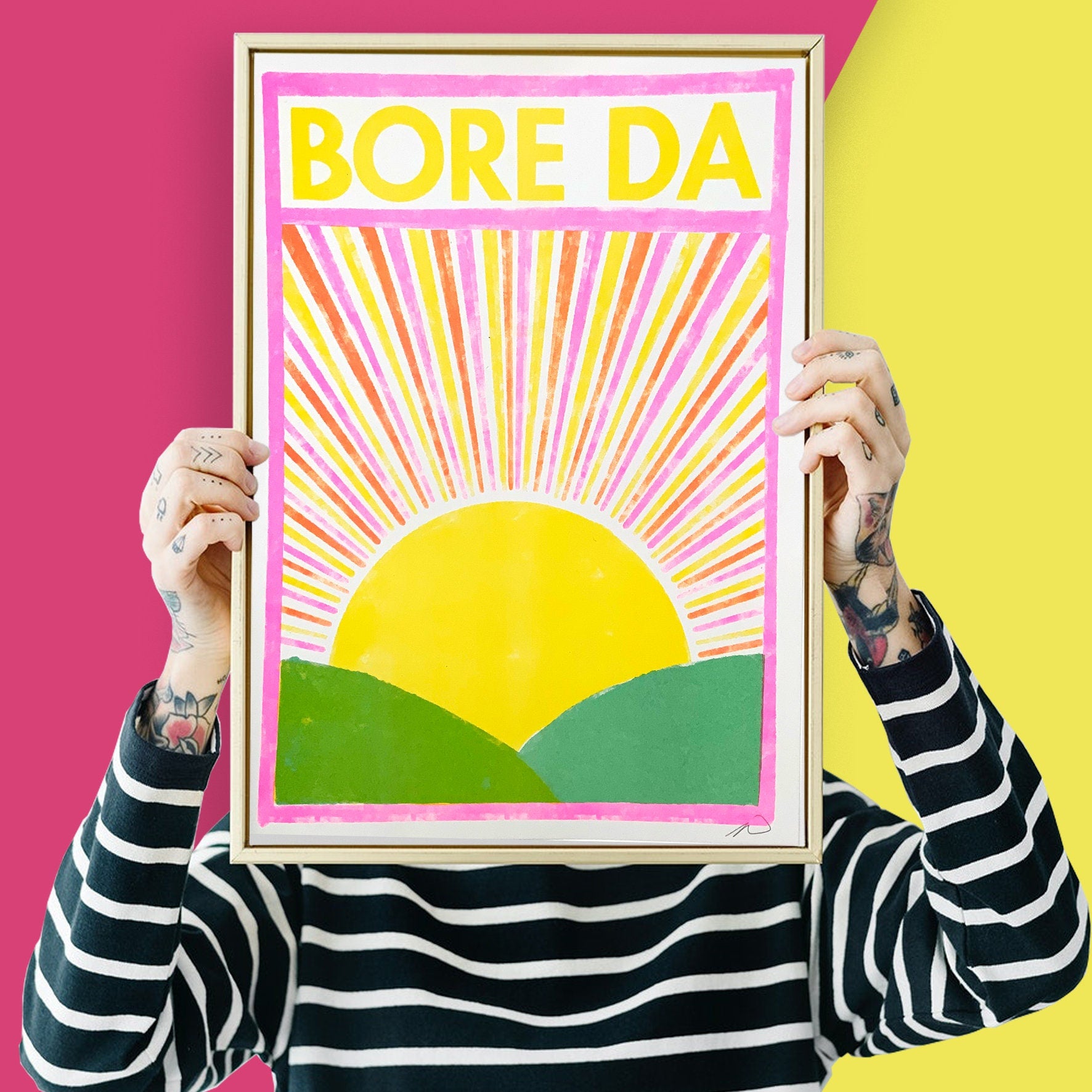 Bore Da Risograph Print