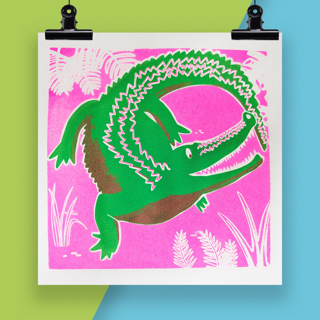 Limited Edition Crocodile Screen Print