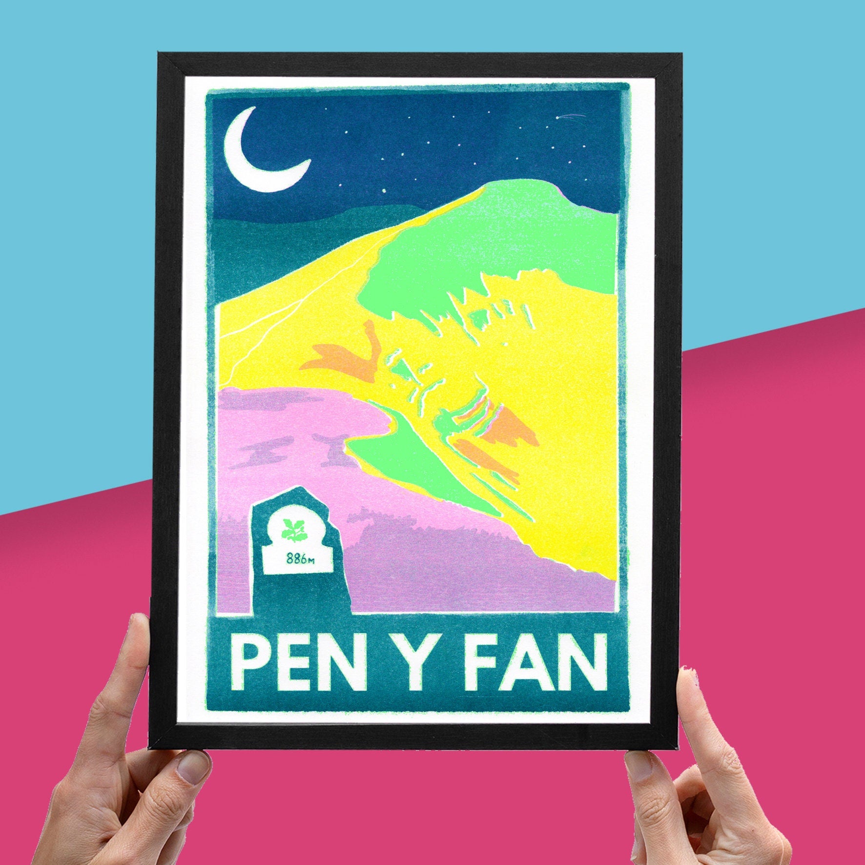 Pen-Y-Fan Risograph A4 Print
