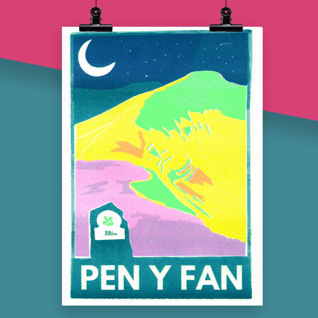 Pen-Y-Fan Risograph A4 Print