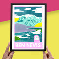 Ben Nevis Risograph A4 Print