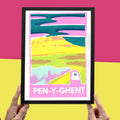 Pen-y-ghent Risograph A4 Print