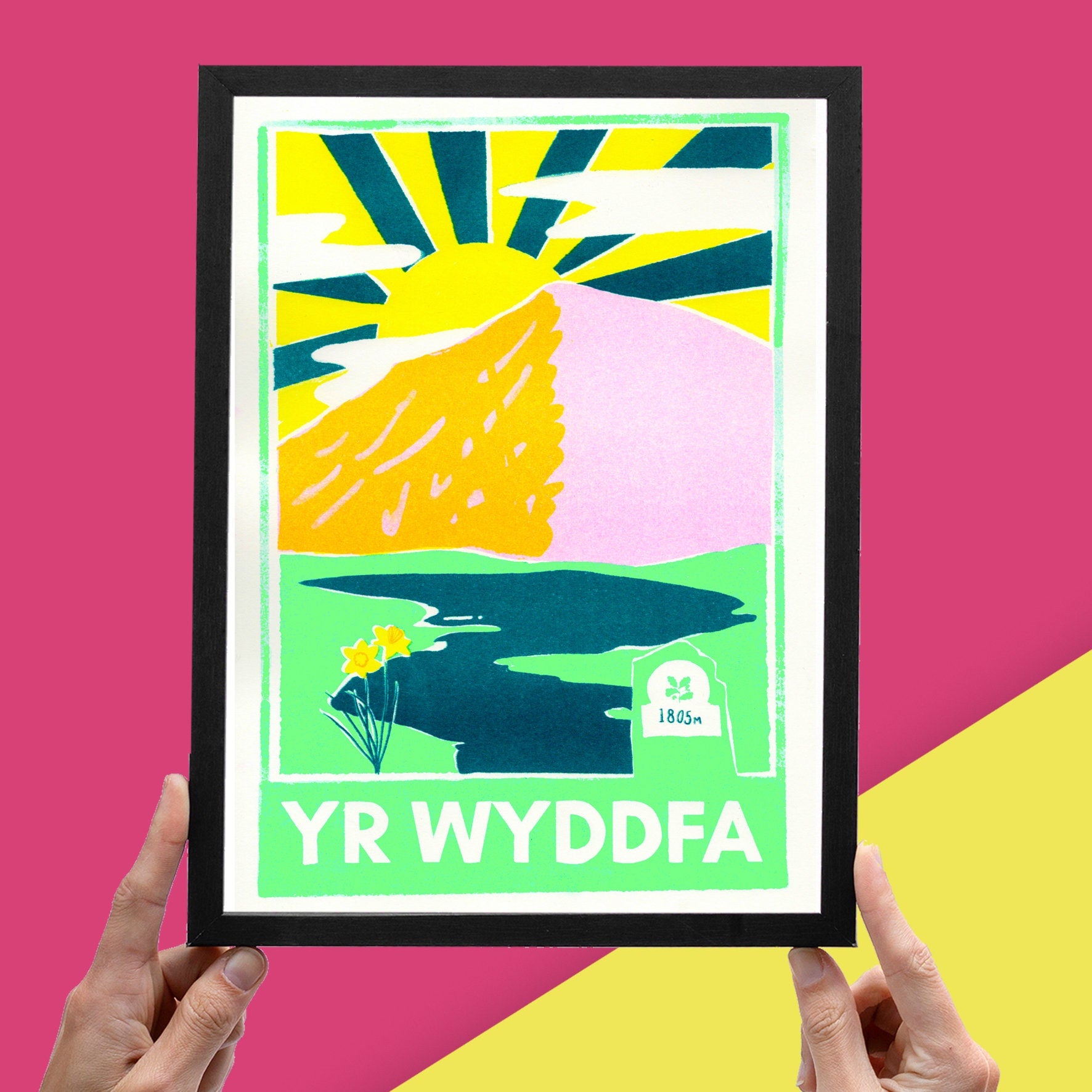 Yr Wyddfa Snowdon Risograph A4 Print