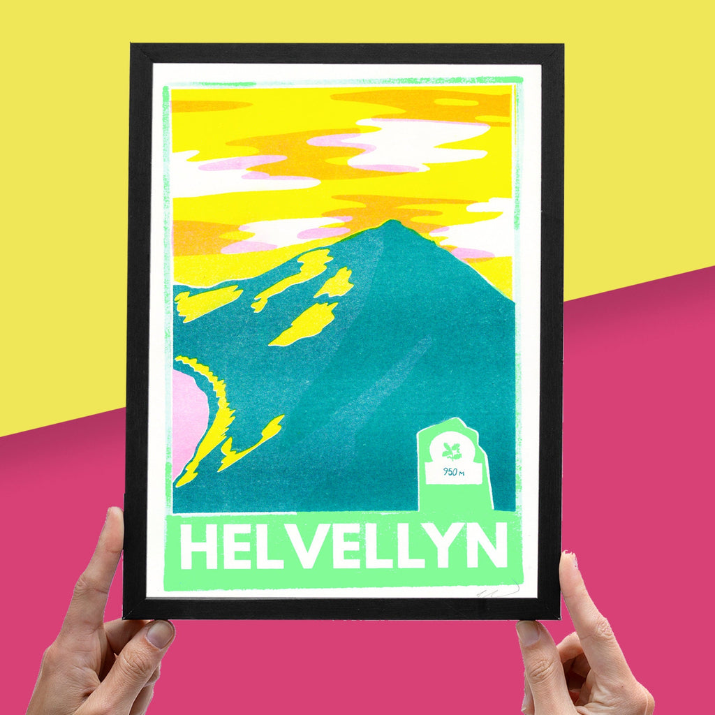 Helvellyn Risograph A4 Print
