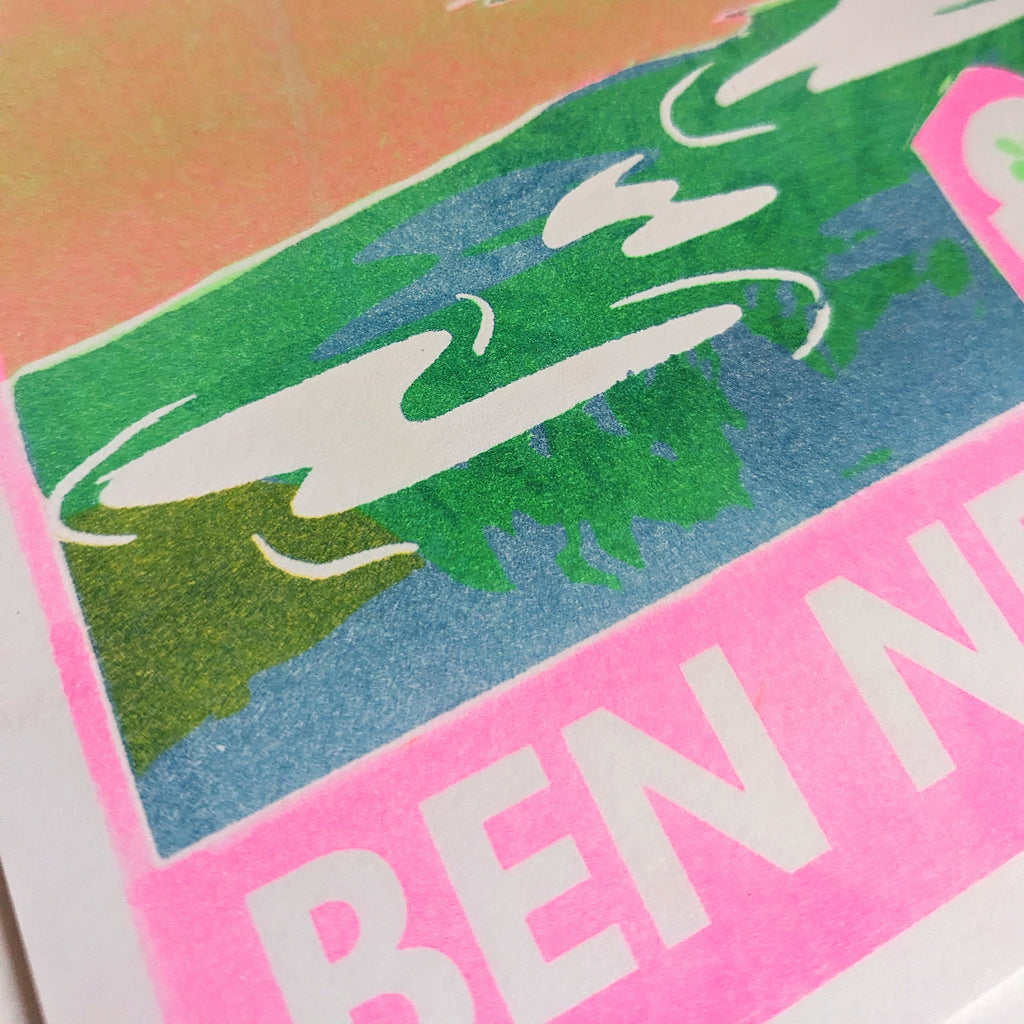 Ben Nevis Risograph A4 Print