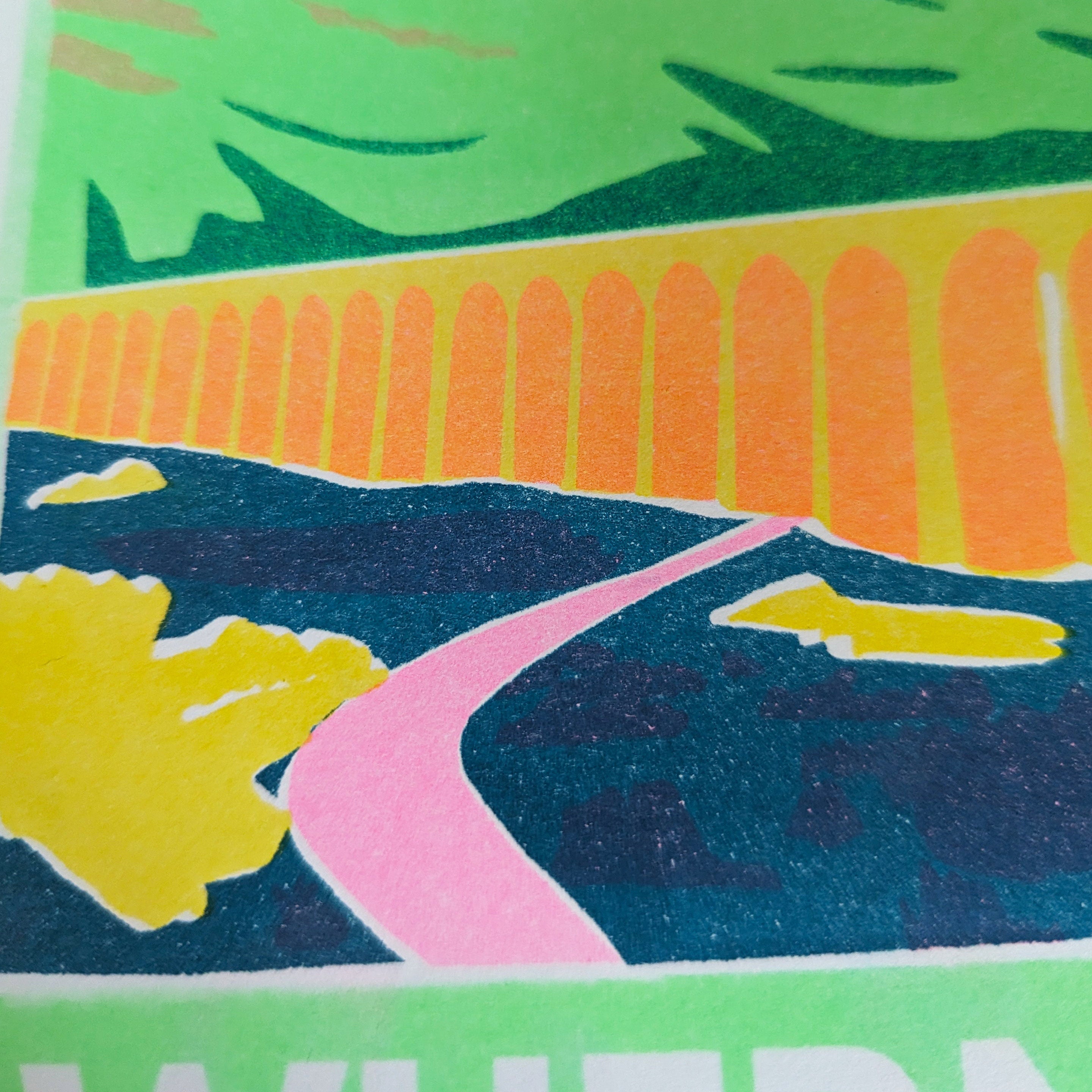 Whernside Risograph A4 Print