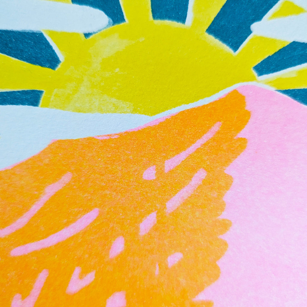 Yr Wyddfa Snowdon Risograph A4 Print