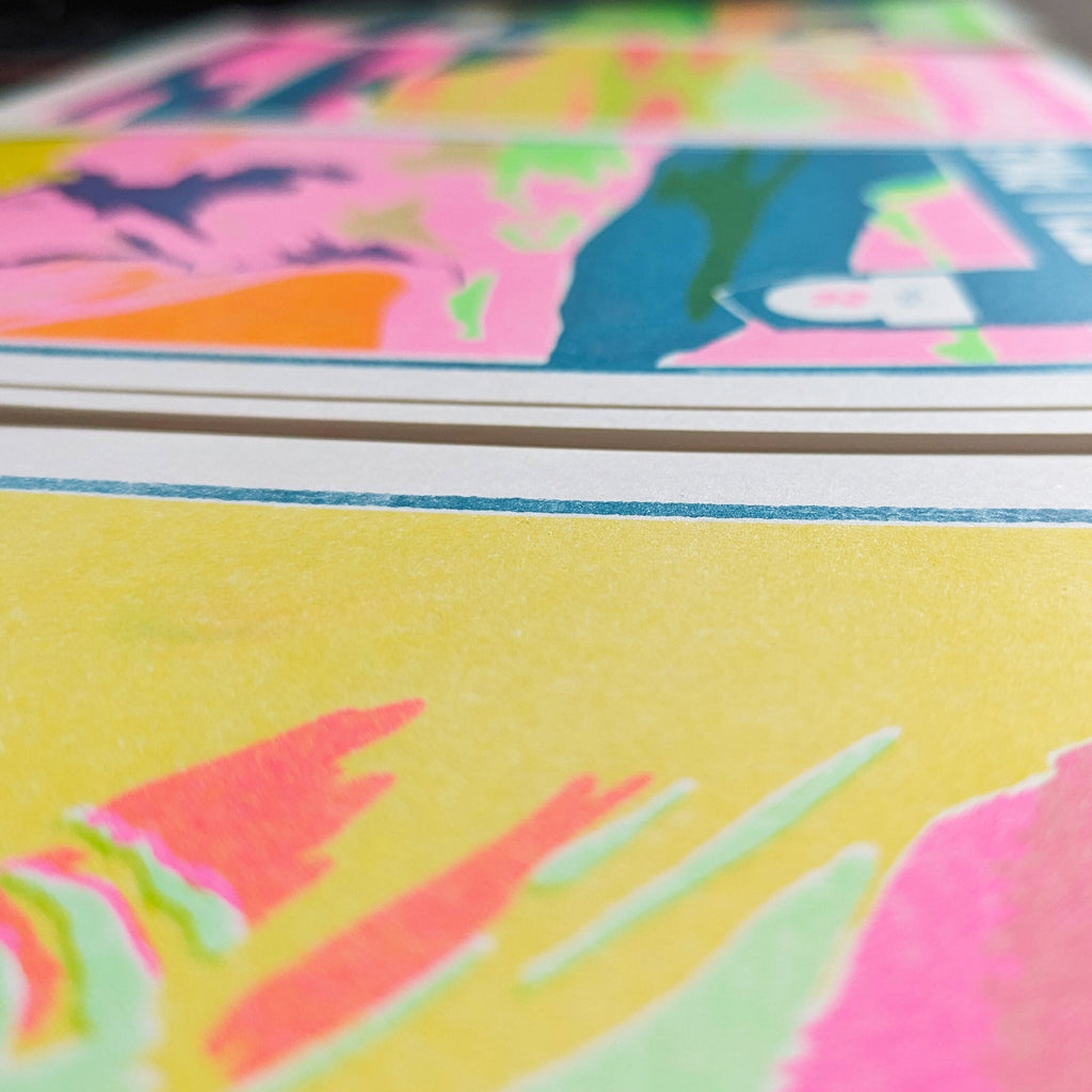 Scafell Pike Risograph A4 Print