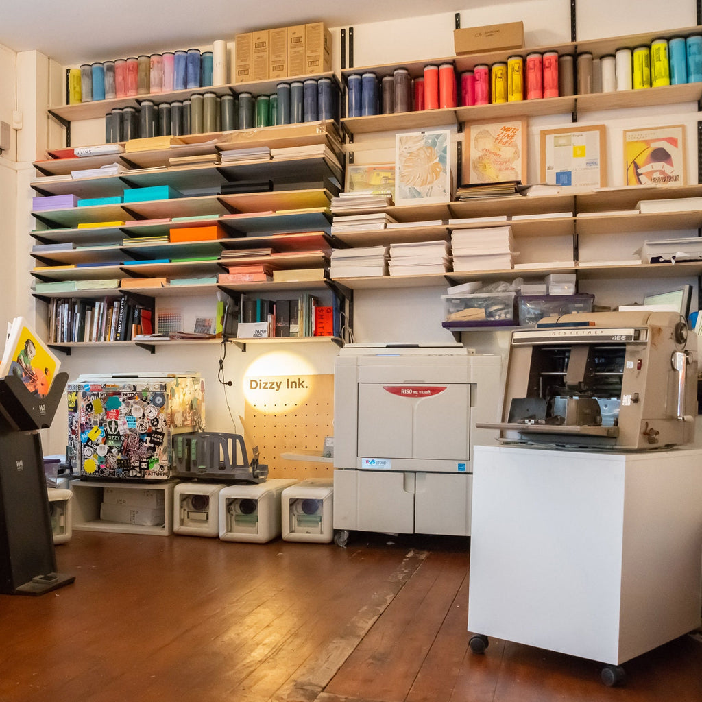 Ingleborough Risograph A4 Print