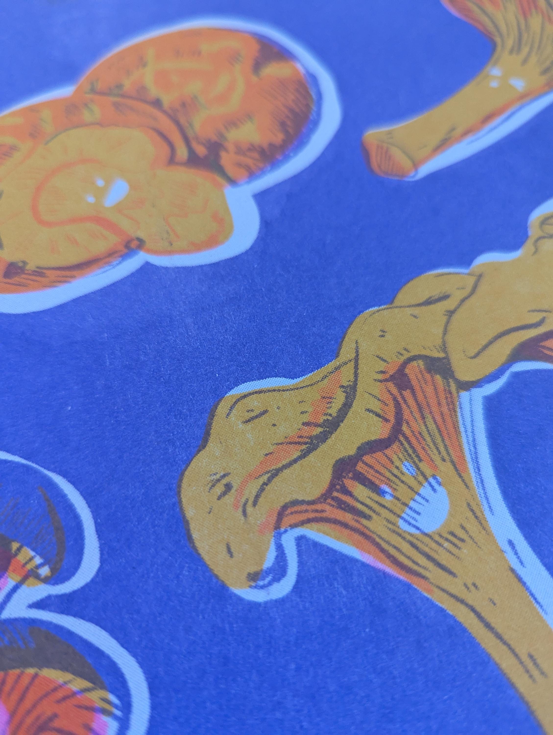 Mushroom Risograph Print