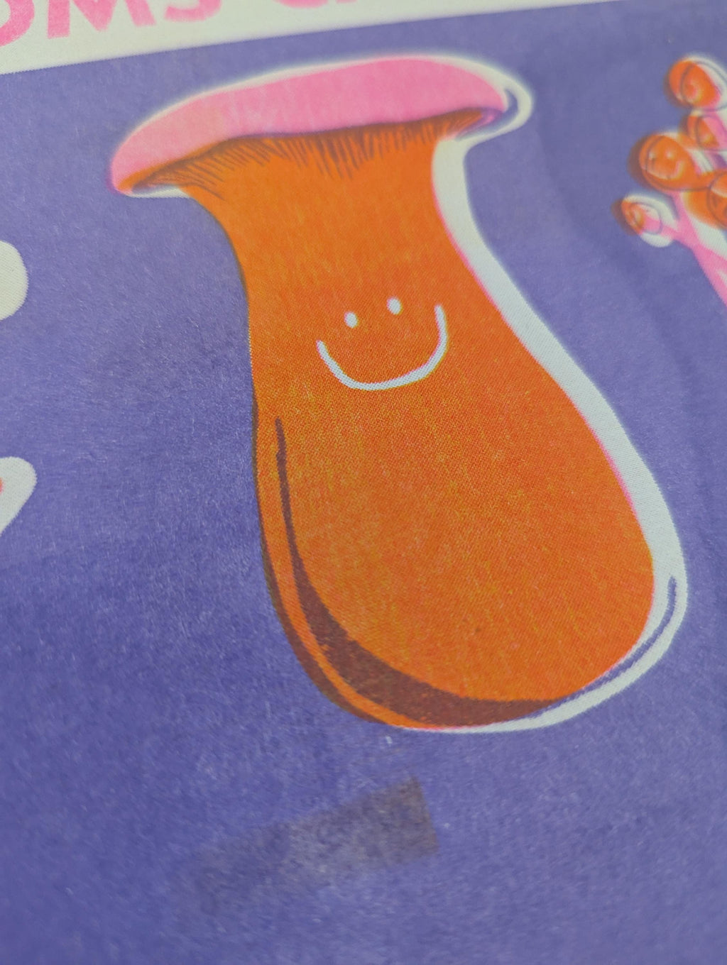 Mushroom Risograph Print