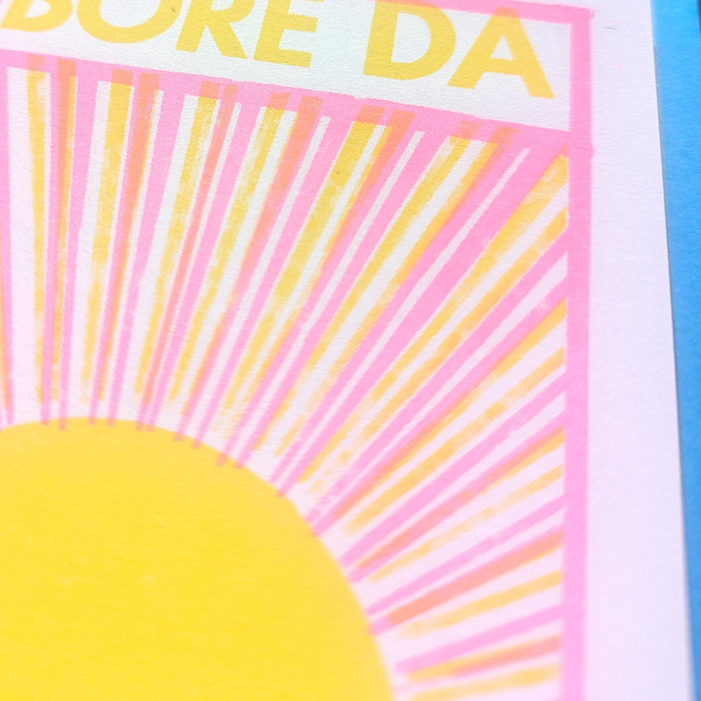 Bore Da Risograph A6 Greeting Card Print