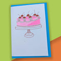 Birthday Cake Risograph Greeting Card