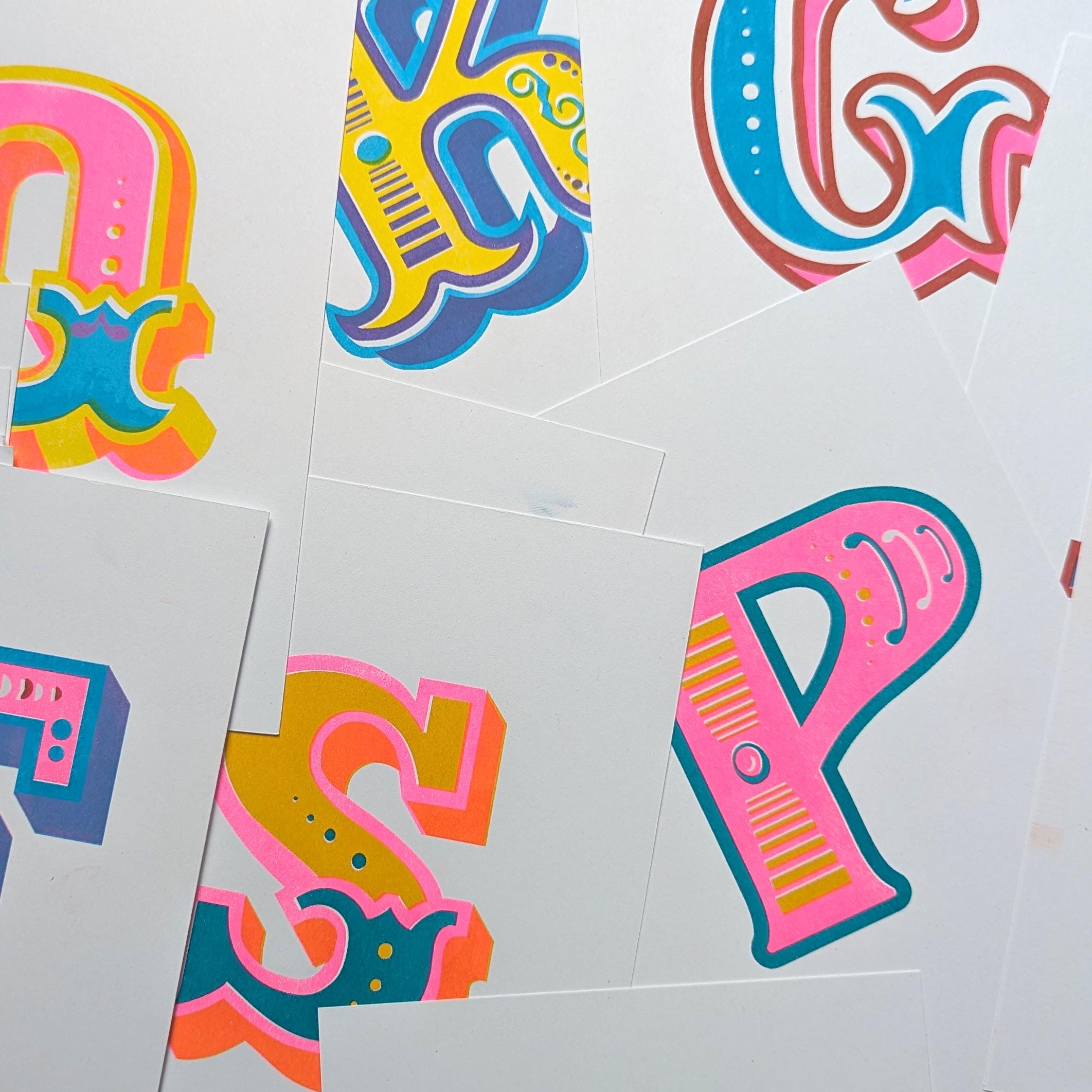 Letter P – A5 Alphabet Risograph Print