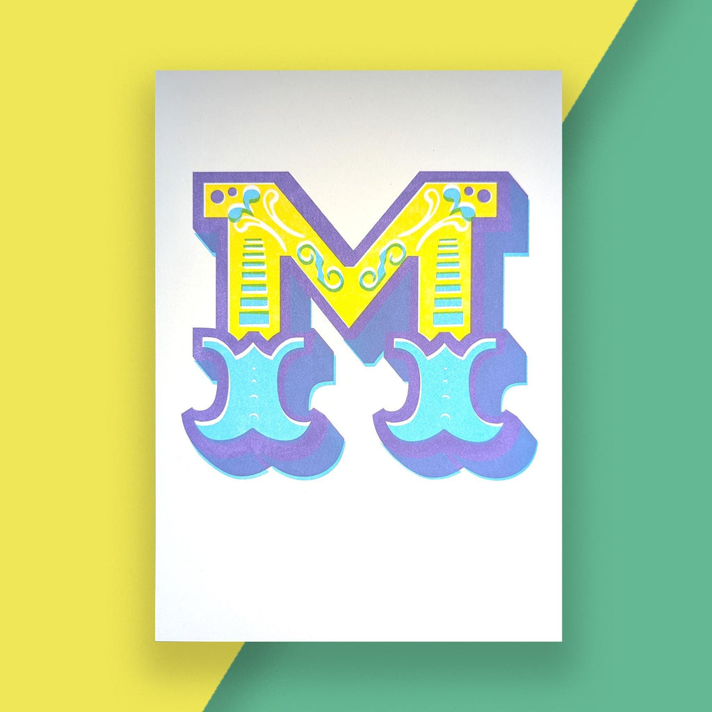 Letter M – A5 Alphabet Risograph Print