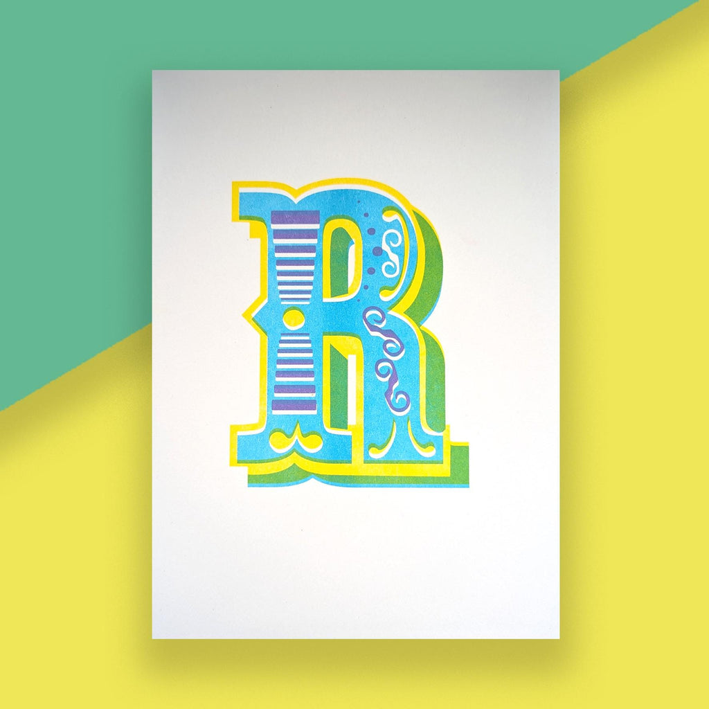Letter R – A5 Alphabet Risograph Print