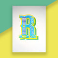 Letter R – A5 Alphabet Risograph Print