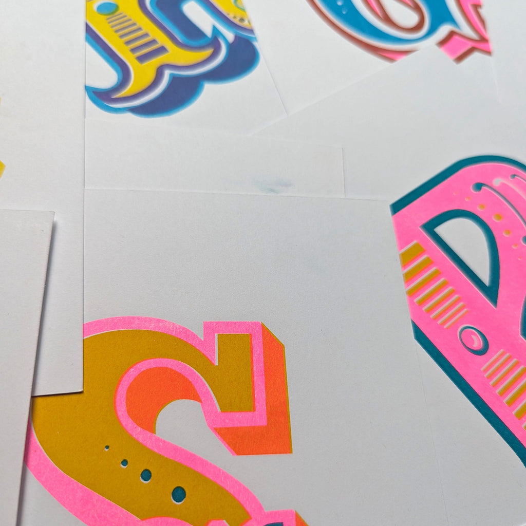 Letter B – A5 Alphabet Risograph Print