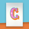 Letter C – A5 Alphabet Risograph Print