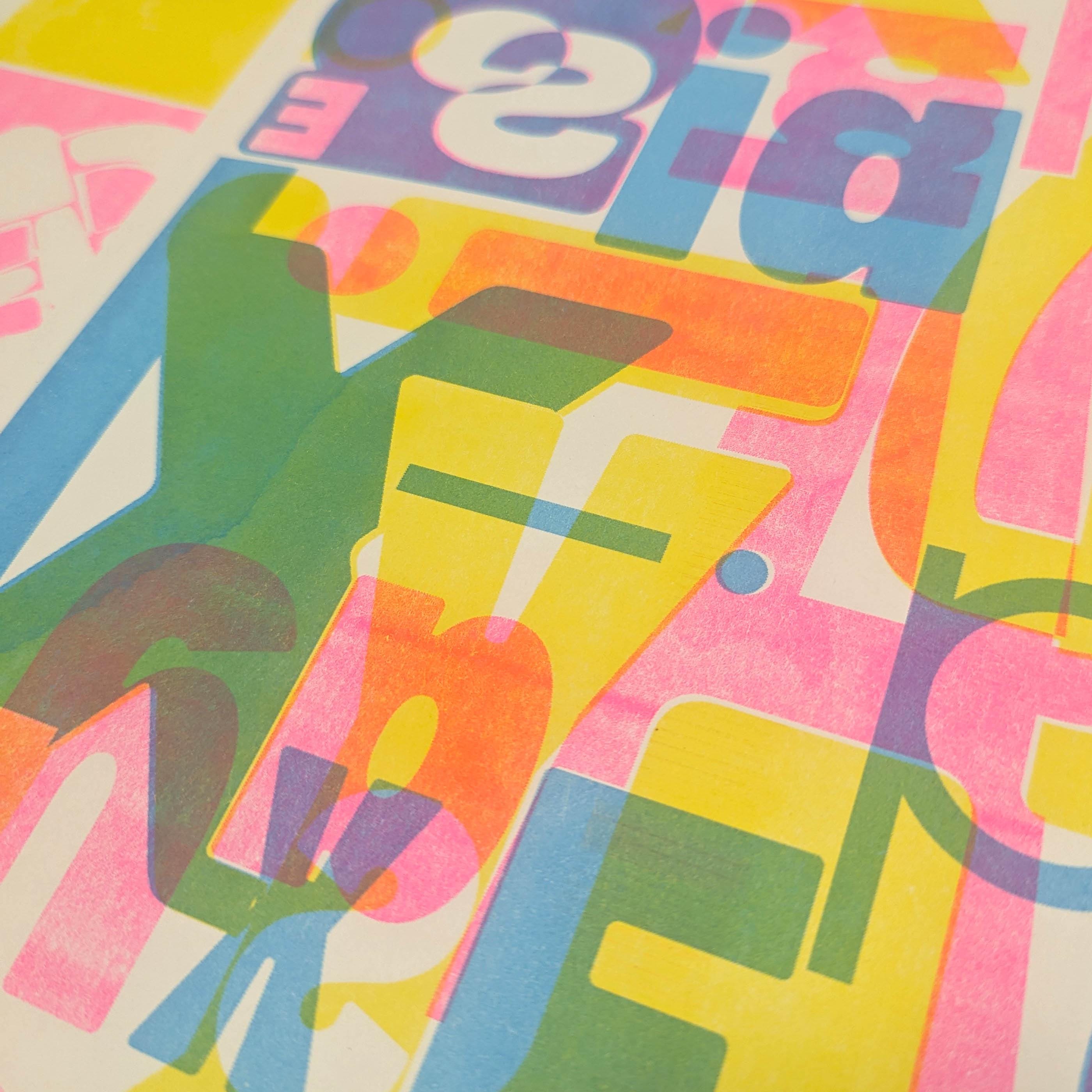 Dyslexia Risograph A3 Print