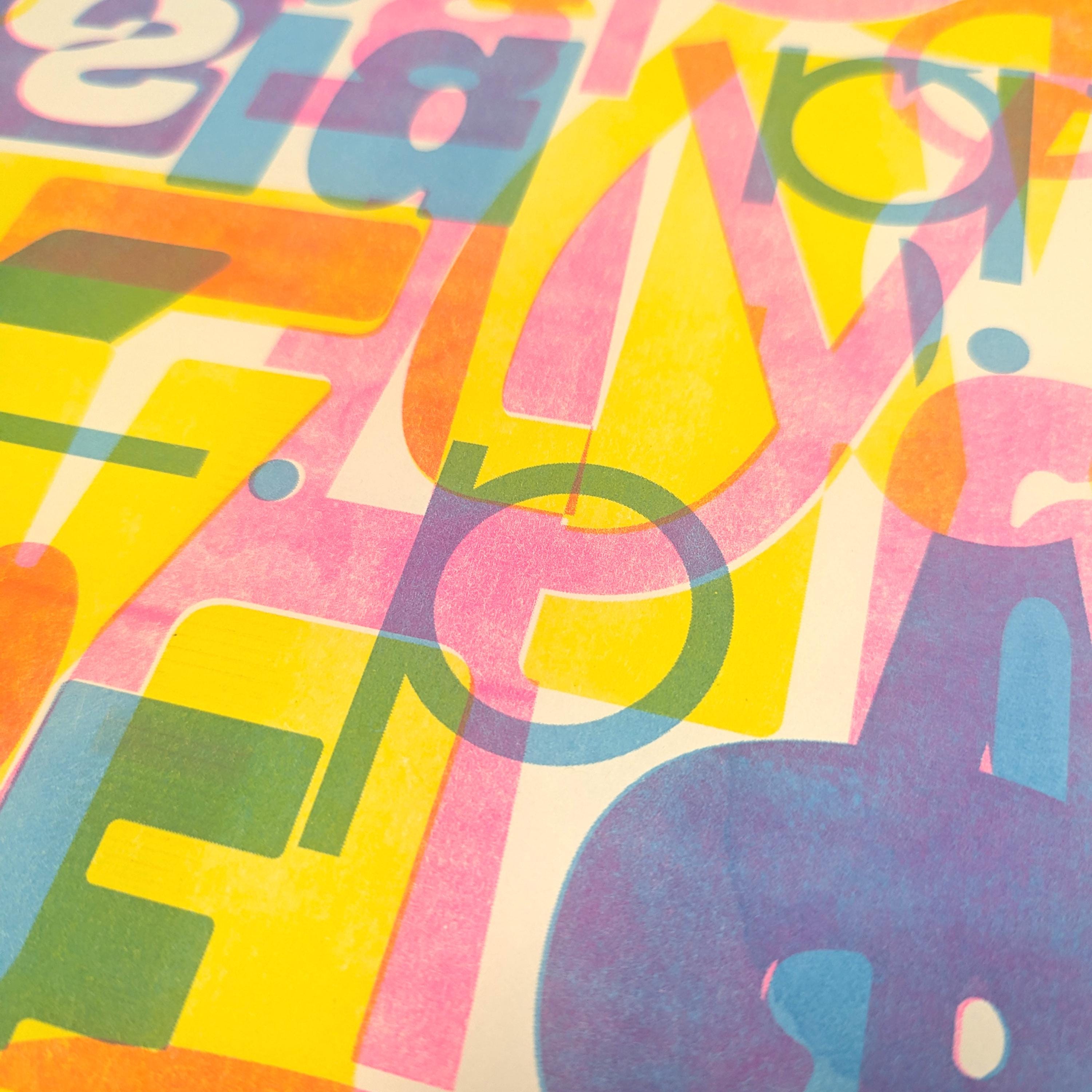 Dyslexia Risograph A3 Print