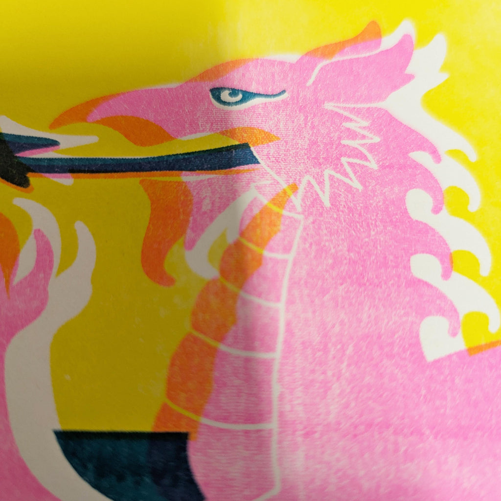 Welsh flag Risograph A4 Print