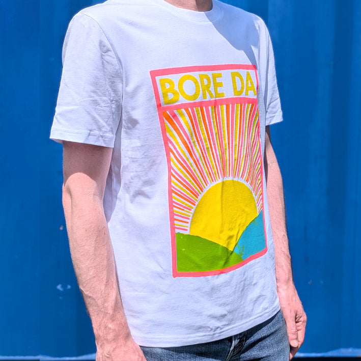 Bore Da Sunrise Screen Printed UnisexT-Shirt